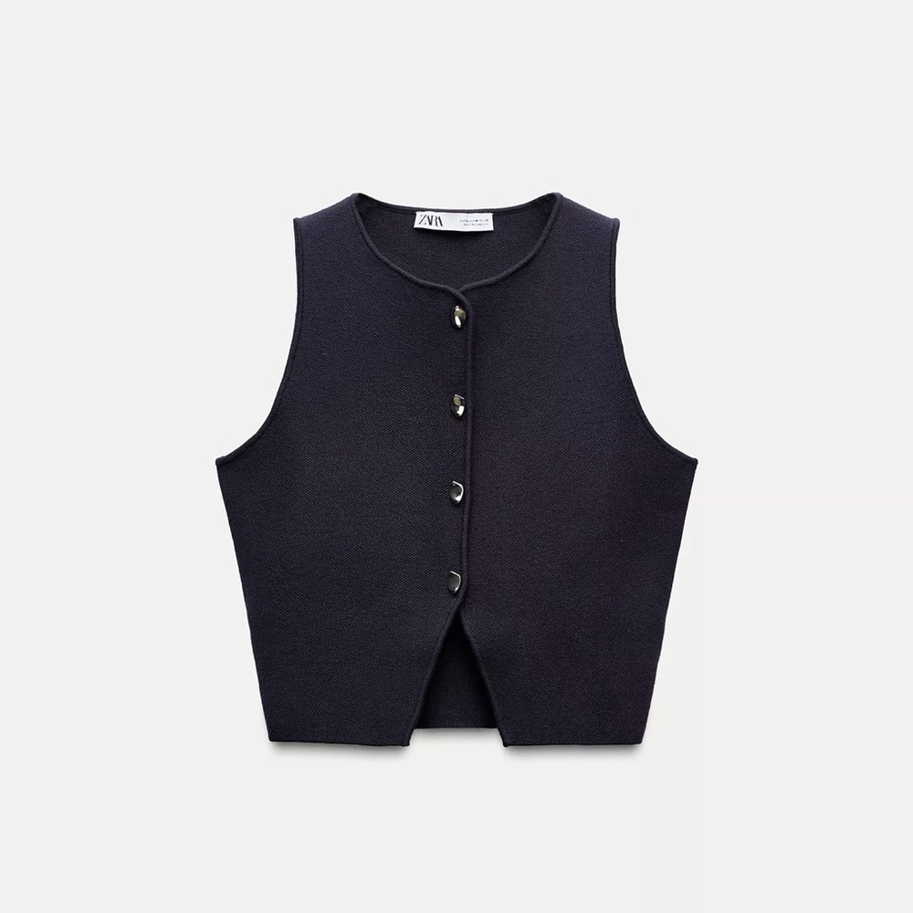 Zara Basic Knot Cropped Vest - image 1